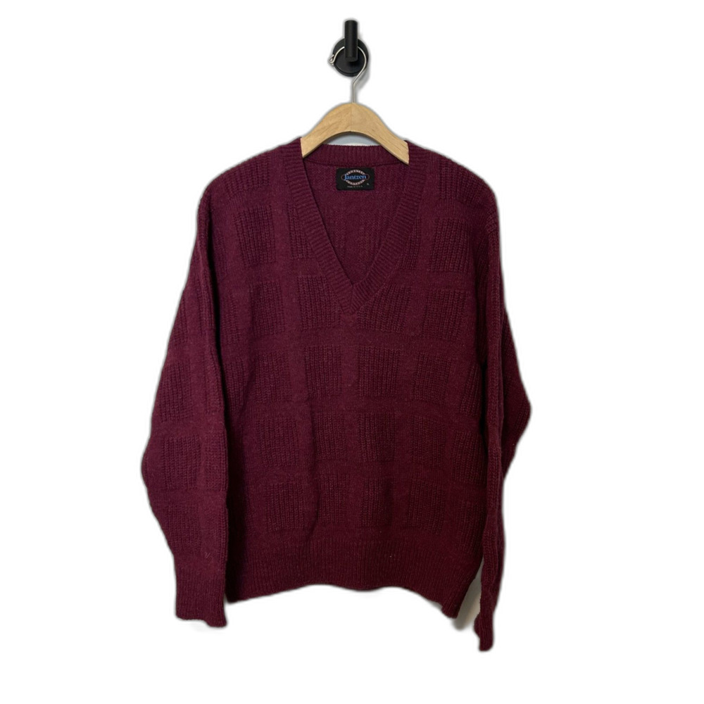 Jantzen Sweater Company Pullover Sweater Long Sleeve Top Size XL Wool Purple